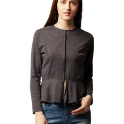 Miss Chase Grey Textured Jacket-picture-22