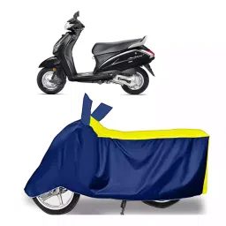 Auto Pearl Bike Cover for Honda Activa 4G (Yellow & Blue)-picture-31