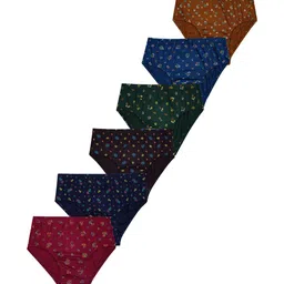 YELLOWDELIGHT Pack Of 6 Printed Hipster Briefs YD 641 Kiruthika (g) drk Pantes 9-10y-6p image 1