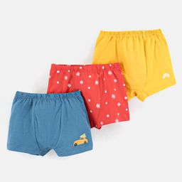 Doodle Poodle Cotton Briefs Car Print Pack Of 3 - Blue Red Yellow-picture-45