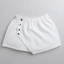 Aww Hunnie Bannana Crape Style Skort - White image 1