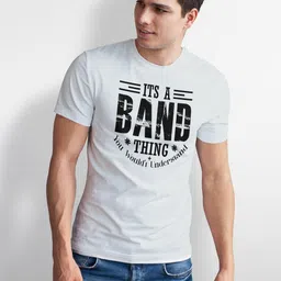 Seekbuylove Men Typography Printed Bio Finish T-shirt image 4