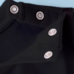 BLUSHES Christmas Theme 100% Cotton Half Sleeves Ho Ho Ho Text Printed Tee - Black image 5