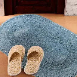 Fabindia Home Standalone Blue Cotton 1500 GSM Bathmat-image-32