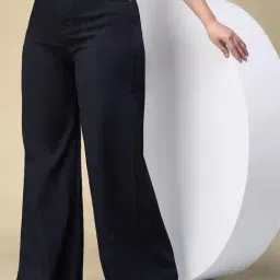 Miss Chase A+ Black Denim Solid High Rise Jeans image 4