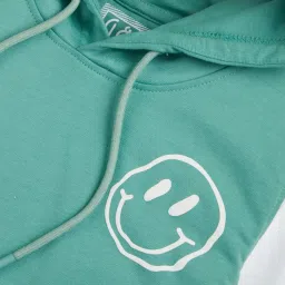 Gini & Jony Kids Green & White Cotton Printed Full Sleeves Sweatshirt image 3