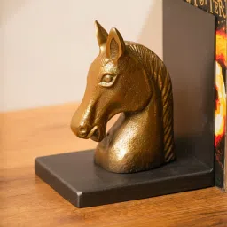S. G. Home Golden & Grey Canter Bookend Art Piece image 3