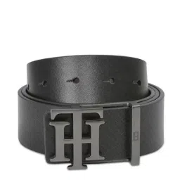 Tommy Hilfiger Gables Black & Brown Leather Textured Reversible Belt-picture-44