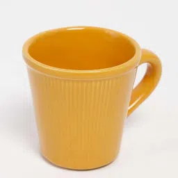 Fabindia Prishti Yellow Ceramic Coffee Mug (220 ML) image 3