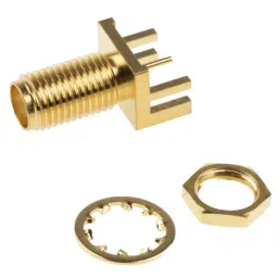 RS PRO 50 Ω Straight Edge Mount SMA Connector Bulkhead Fitting, 5265779 image 4