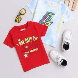 Bumzee Kids Blue & Red Printed T-Shirt (Pack Of 2)-picture-6