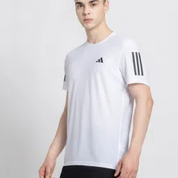 Adidas White Regular Fit Printed Sports T-Shirt image 3