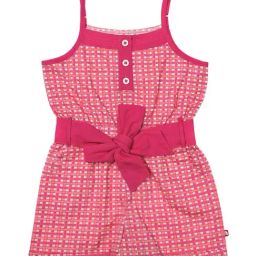 Nino Bambino Kids Multicolor Cotton Chequered Jumpsuits-picture-2