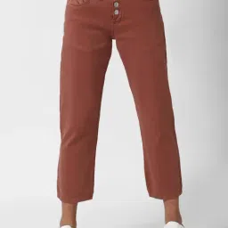 FOREVER 21 WOMEN MID WAIST STRAIGHT FIT ANKLE LENGTH JEANS-image-80