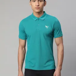 Global Republic Blue Regular Fit Printed Polo T-Shirt-image-64