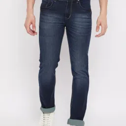 Duke Dark Blue Slim Fit Lightly Washed Jeans-picture-20