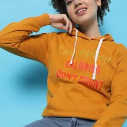 Campus Sutra Mustard Cotton Graphic Print Sweatshirt-image-72