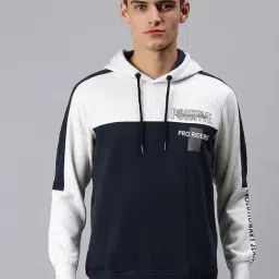 showoffff SHOWOFF White Cotton Slim Fit Printed Hooded SweatShirt-picture-22