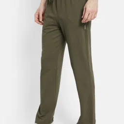 Octave Brown Cotton Regular Fit Trackpants image 3