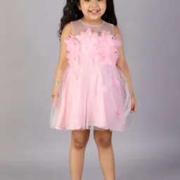 KidsDew Kids Pink Applique Dress-image-70