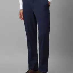 Louis Philippe Navy Slim Fit Trousers image 3