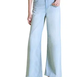MIXXO Light Indigo Wide Leg Fit Denim Jeans-image-87