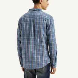 Levi's Blue Cotton Slim Fit Checks Shirt image 2