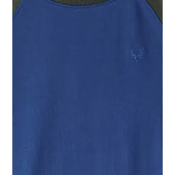 Allen Solly Junior Blue Solid Full Sleeves Sweatshirt image 3