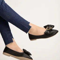 Shoetopia Kids Black Flat Ballets-picture-18