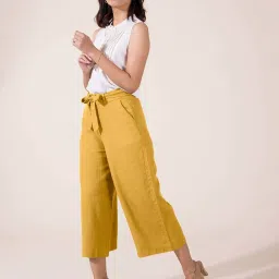 Go Colors! Mustard High Rise Culottes image 3