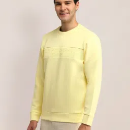 u.s. polo assn. U.S.Polo Association Yellow Cotton Regular Fit Logo Printed Sweatshirt image 3