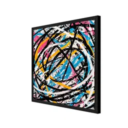 999Store Blue & White 1 Piece Abstract Lines Canvas Wall Art image 5