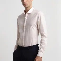 Peter England Pink Cotton Regular Fit Printed Shirt image 3