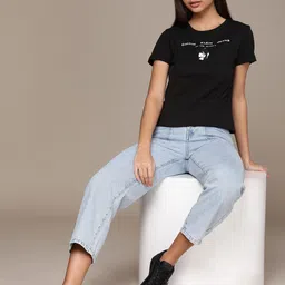 Calvin Klein Jeans Pure Cotton Brand Logo Printed Slim Fit T-shirt image 5