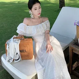 JC Mode Women Off-Shoulders A-Line Maxi Dress-picture-41