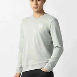 Van Heusen Grey Cotton Regular Fit Graphic Sweatshirt image 3