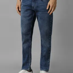 Louis Philippe Blue Cotton Regular Fit Jeans image 3