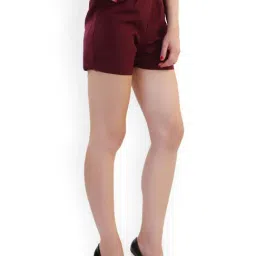 Belle Fille Maroon Regular Fit Shorts image 3