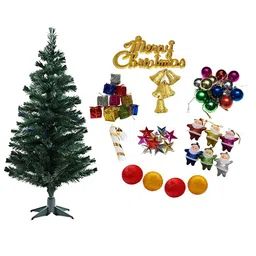 CraftVatika Green Christmas Tree With 50-Pcs Decoration Ornaments-picture-13