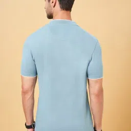 Byford by Pantaloons Blue Bell Cotton Slim Fit T-Shirt image 2
