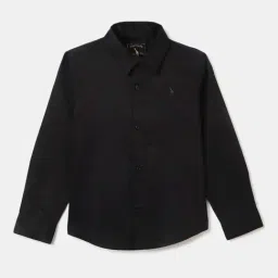 Blue Giraffe Boys Black Cotton Solid Full Sleeves 1 Shirt-image-74