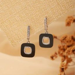 Saraf RS Jewellery Silver Plated Square Minimal Hoop Earrings for Women-picture-39