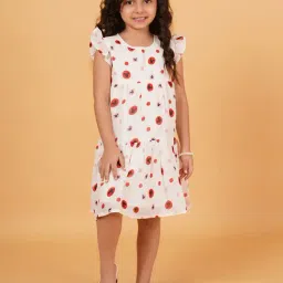 Creative Kid'S Girls Red Regular Fit Printed Dress-picture-33