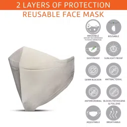 Oriley ORFRM22 Multilayer Reusable Female Face Mask (Pack of 6 Pcs) image 2