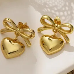 Lady Raiment Gold-Plated Stainless Steel Earrings-image-3