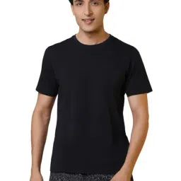 Sleepz by Raymond Dark Blue Cotton Solid Regular Fit T-Shirt-picture-28
