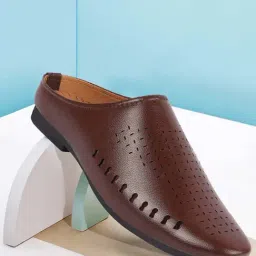Fausto Men's Brown Mule Shoes-picture-33