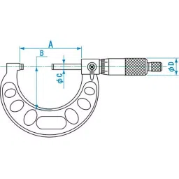 SK Niigata Seiki Standard Outer Micrometer 0～25 mm, MC105-25 image 2
