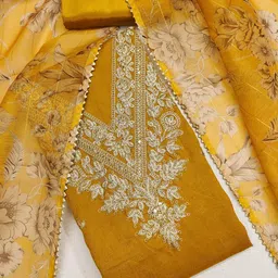 Panzora Embroidered Unstitched Dress Material-picture-31