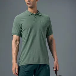 Technosport Men Brand Logo Polo Collar Anti Static Pockets Slim Fit T-shirt-picture-23